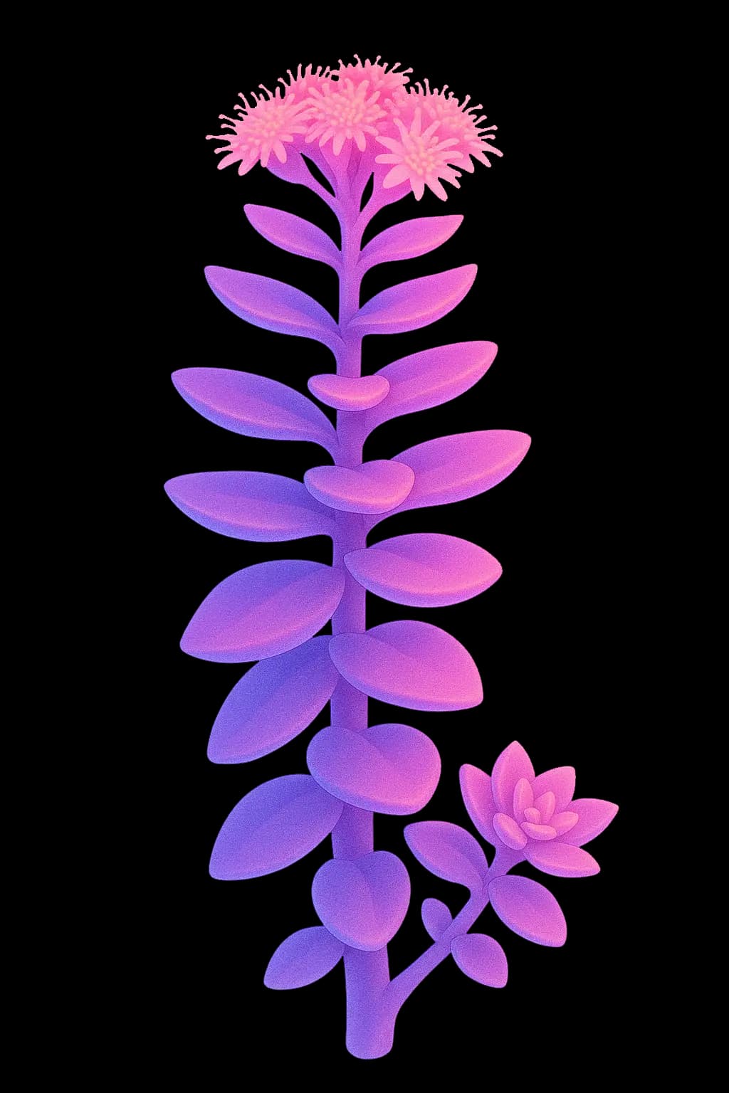 Rhodiola Rosea character illustration