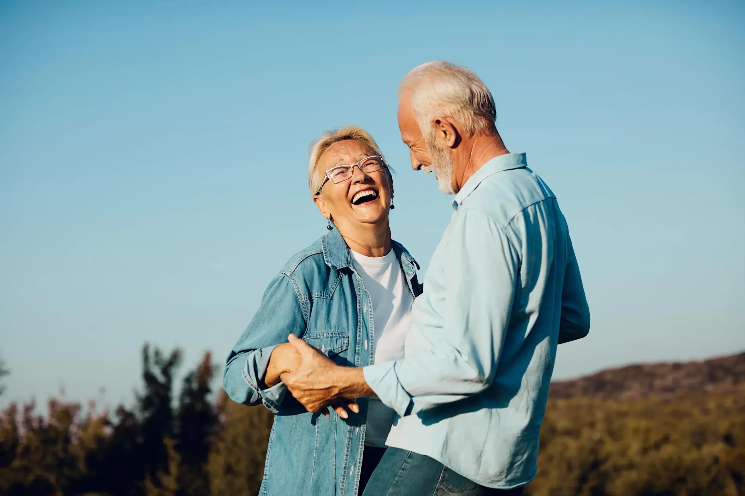 Couple enjoying time outdoors