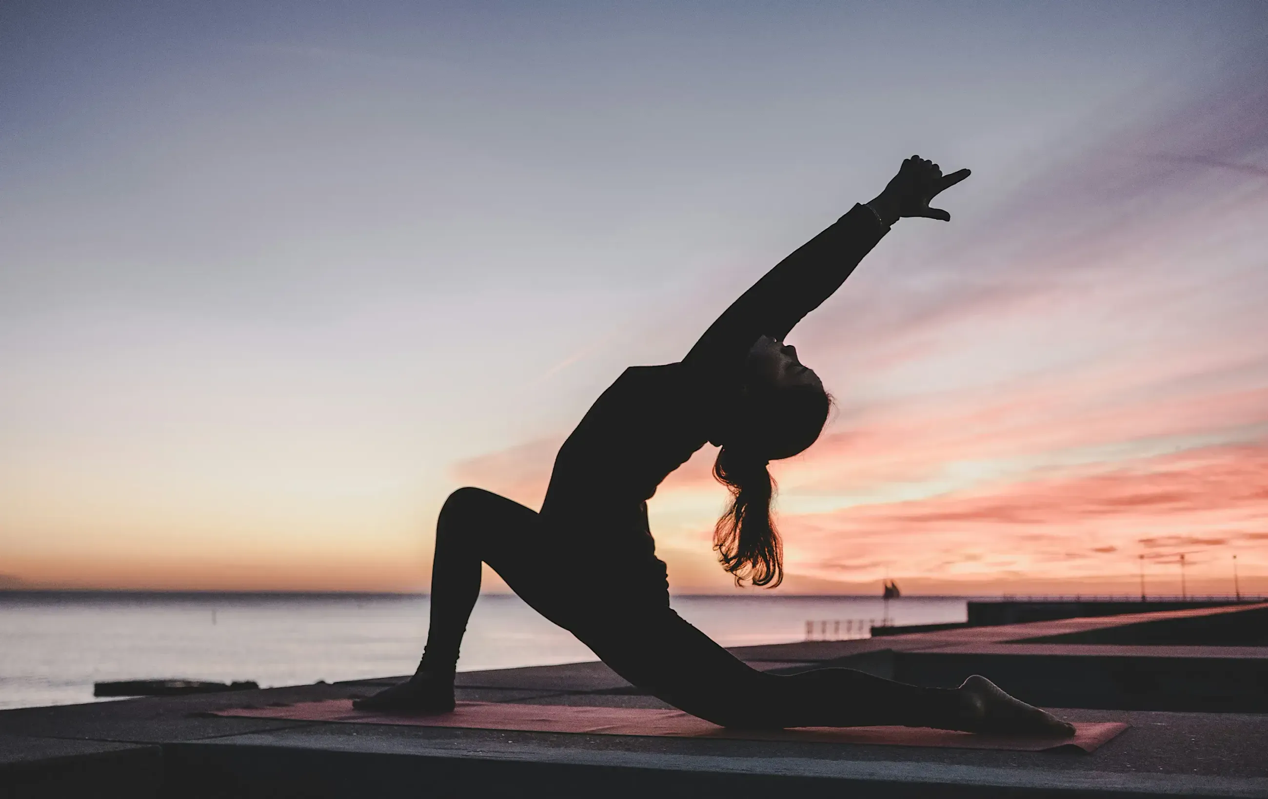 Yoga at sunset